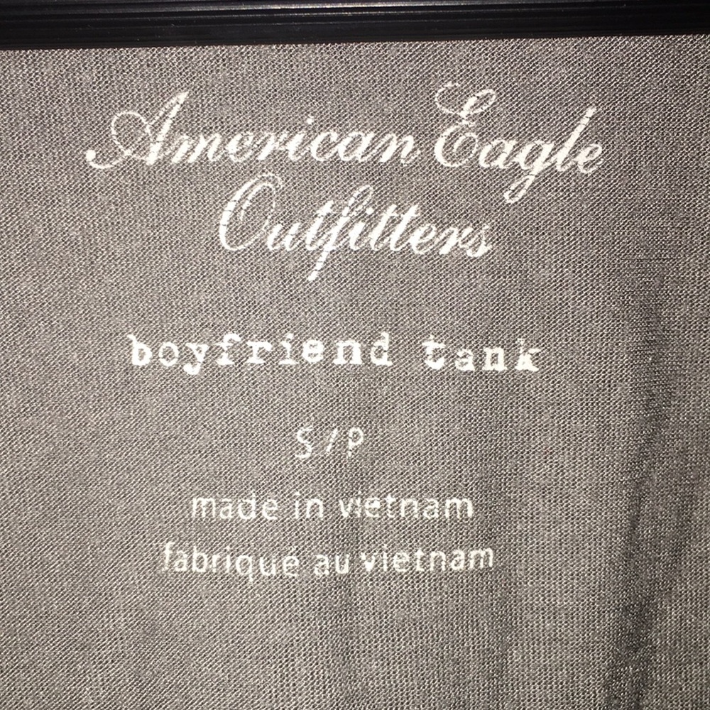 American Eagle Outfitters Boyfriend Tank | Shimmer Gray | Size S - Picture 2 of 3